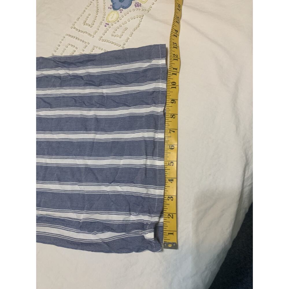 Angie Blue And White Striped Comfortable Jumpsuit Size Large Summer Resort wear - Picture 6 of 11